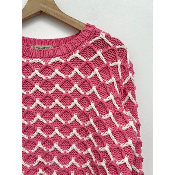 Paul & Joe Sister Bambin Chunky Knit Patterned Crew Neck Sweater - Size 1(Small) - Picture 7 of 9